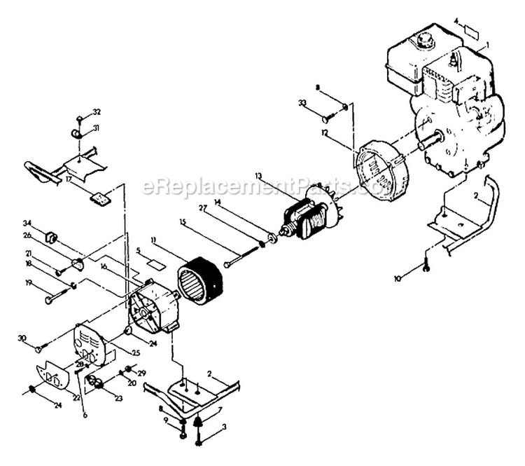 Page A Diagram and Parts List for 8970-2 S2400 Briggs and Stratton Generator